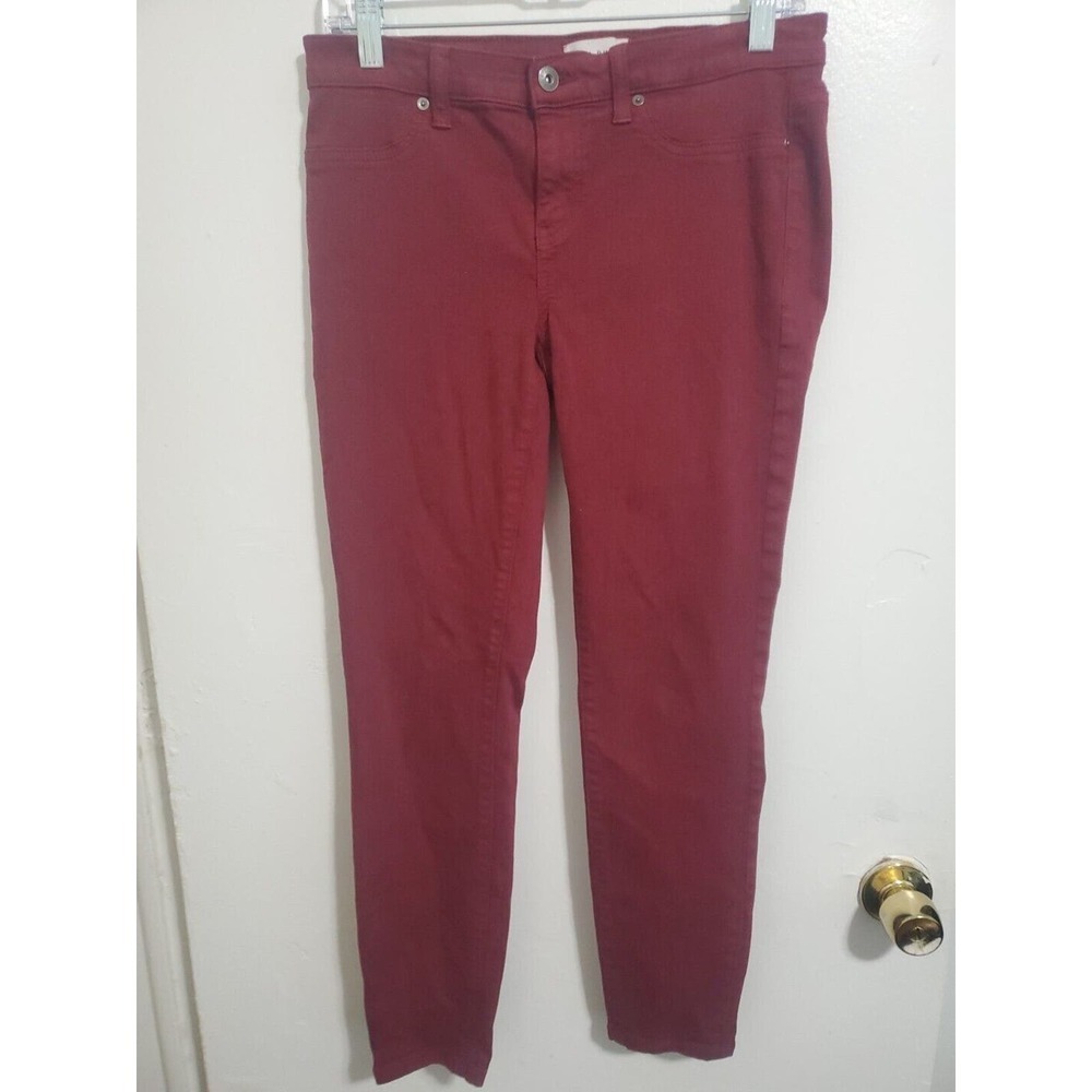 Lila Ryan 28 Skinny Burgundy Stretch Denim Jeans